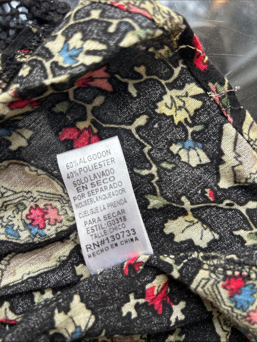 Umgee Black Paisley Floral Boho Tunic - Picture 9 of 9